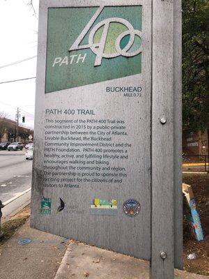 Entrance sign to this awesome walking trail