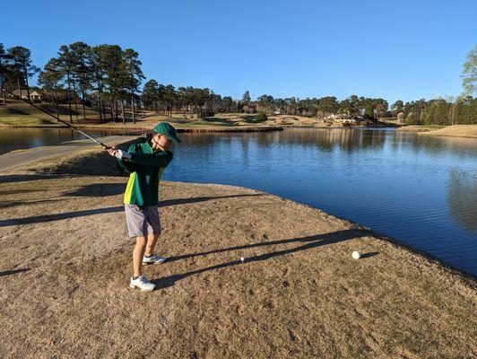 Heritage 9th hole, white tees.