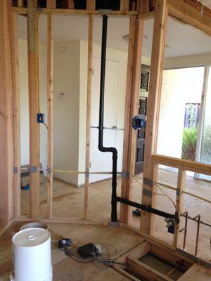 We do new installations of Plumbing in remodeling projects