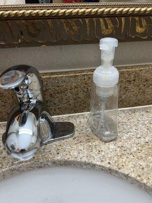 Almost Empty soap bottle / no sanitizer or any other bar soap