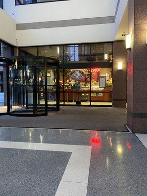 Exterior from building lobby