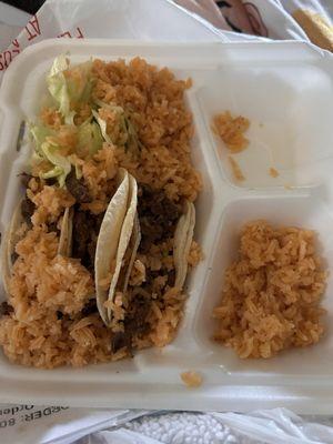 Beef taco plate