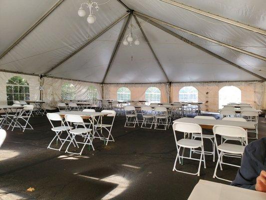 Lunch in the tent!