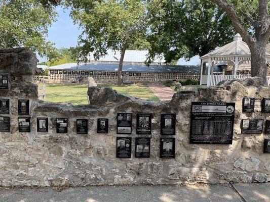 Outside WWII Texans memorial wall