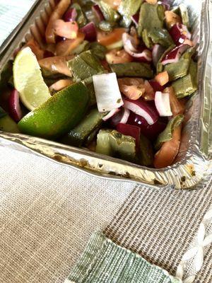 Diced & Slice @ Mom's: (Fresh Nopales+Veggies But All The Vinegar Took Over)