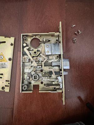 Can you spot what's wrong with this mortise lock?