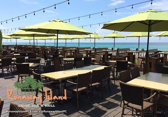 Our outside deck provides great service and an even better view of Panama City Beach.