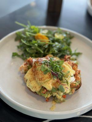 Lobster avocado benedict