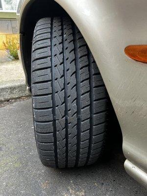 Upgraded tires from Falken vs what we ordered and bought due to losing our tires