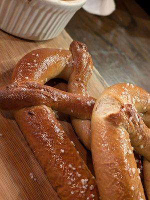 Pretzel loaf - this was great.  It comes with both cheese sauce and mustard.