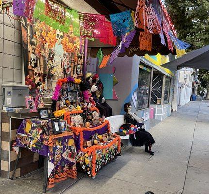 Dia de Los Muertos alter honoring loved ones that have passed.