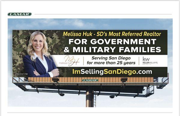 My billboard turned out G R E A T! 
This is a HUGE milestone for me and shows my love and commitment to the men and woman of this country!