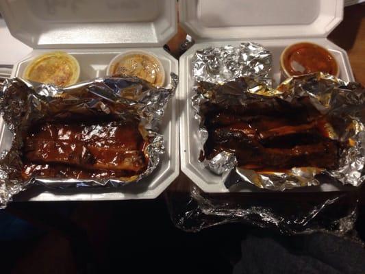 This is what $40 gets you. Four small ribs per order.