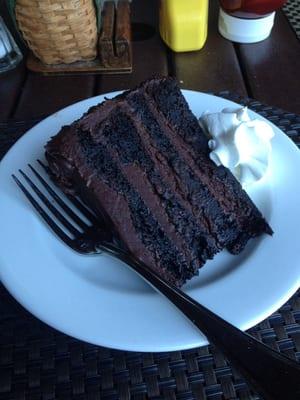 One slice of this chocolate cake could feed the whole table!