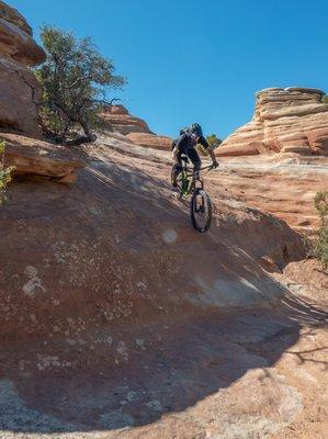 The Toilet Bowl is a classic feature of the Ribbon Trail at the Lunch Loops, just a few miles from our front door.