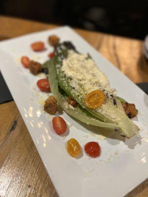 GRILLED CAESAR grilled romaine | red boat dressing | stone circle focaccia cherry tomato