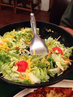 The salad was huge, crisp and delicious!