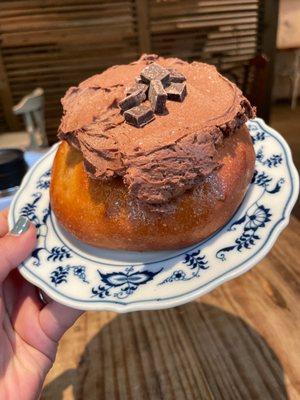 Chocolate donut - donuts available on Sundays