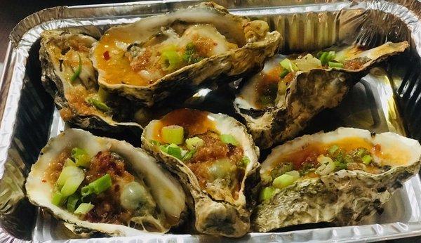 Grilled oysters... very flavorful