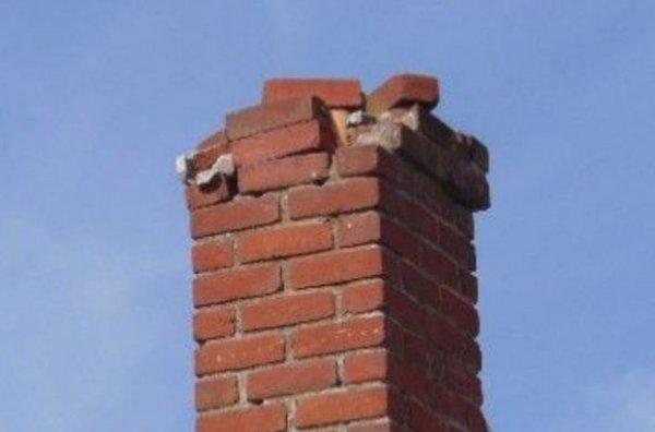 Chimney damage from earthquake