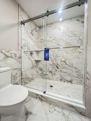 Frameless Barn Slider Shower Doors