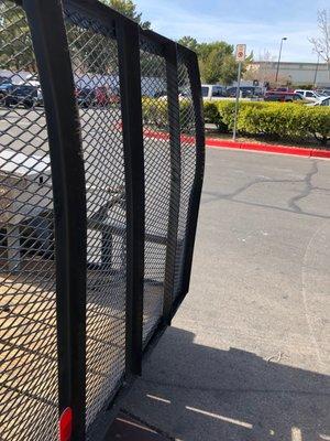 Damaged ramp by forklift wheels