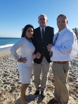 Congratulations William & Robia! Married Dec 10, 2017 on Deerfield Beach, Fl. Wedding Officiant - Affordable Ocean Ceremonies & Beach Weddin