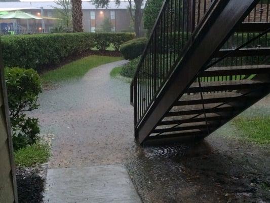 This place floods horribly. My apartment had an inch of water in it after this storm.