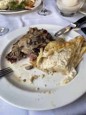 Rib-eye and Dauphinois