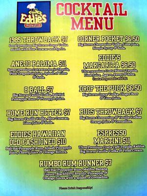 Food and drink menus