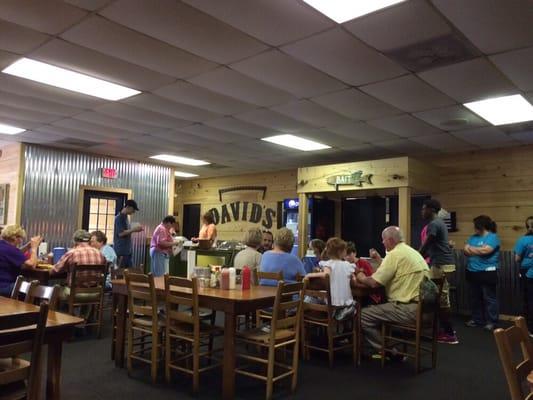 Inside of the main dining room.