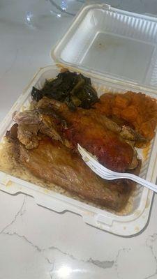 Turkey Wings Candied Yams Collard Greens