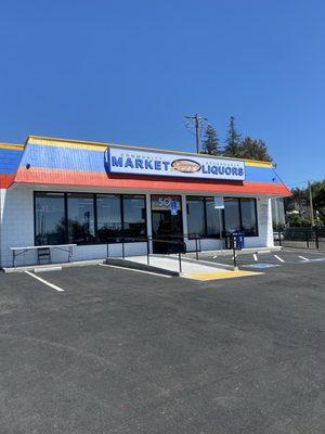 Store where food truck is parked in.