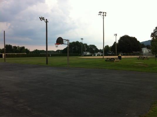 Field and baseball field.