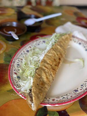 Carne Asada Quesadilla with corn tortilla!