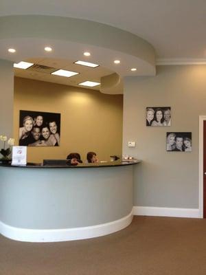 Reception desk of the Glenview location