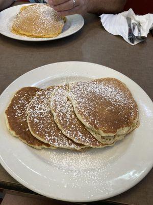 Buttermilk pancakes, pumpkin pancakes