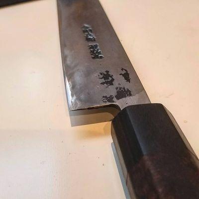 This is my personal Moritaka chef knife, I just touched it up