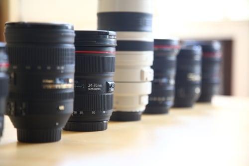 Dozens of Canon & Nikon lenses available