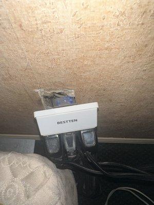 Electrical outlet out of wall