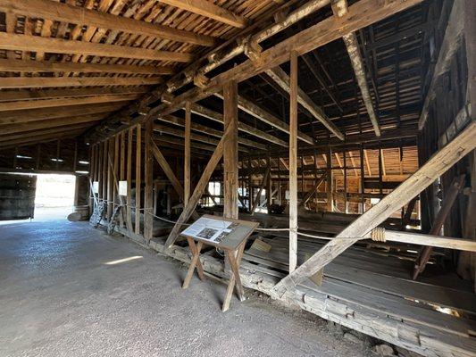 Inside of barn