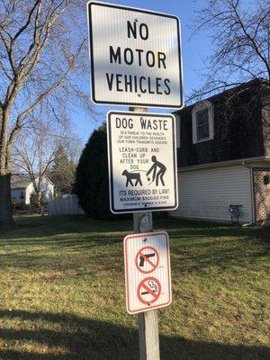 Signage for the park