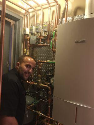 Bosch Green star 151 Combi Gas boiler Installation.