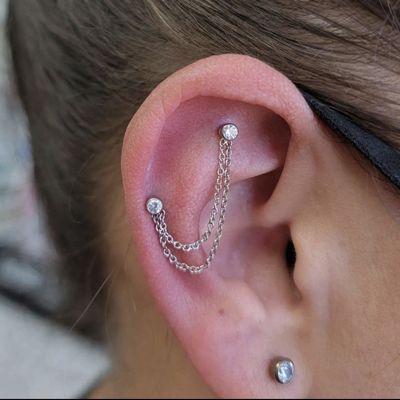 Double flat piercing