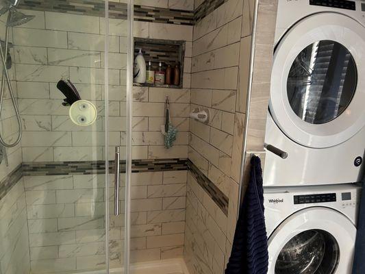 Laundry room converted to bathroom