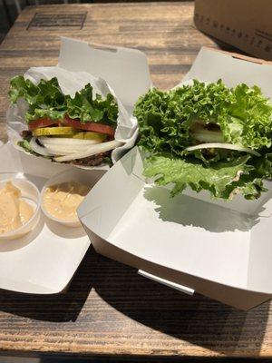 Lettuce wrapped shack burgers