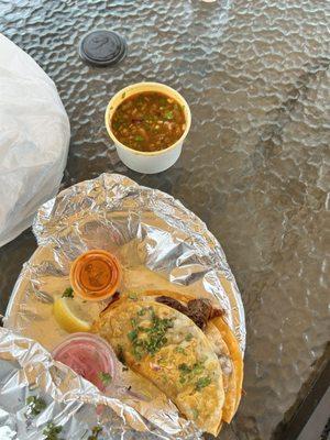 Birria Taco with Dip that comes with it it was delicious