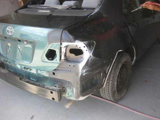 Repairing this Toyota with genuine Toyota parts