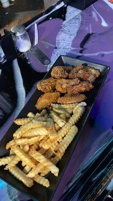 8pc wings and fries