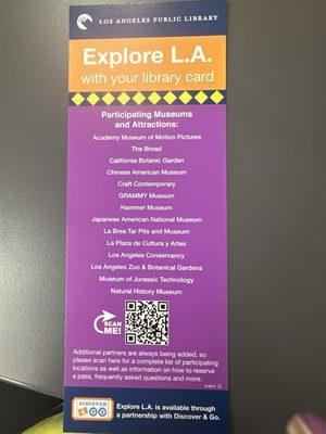 Explore LA with library card!